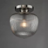 Szklana lampa sufitowa do jadalni Abrielle ABR5208 ryflowany nikiel