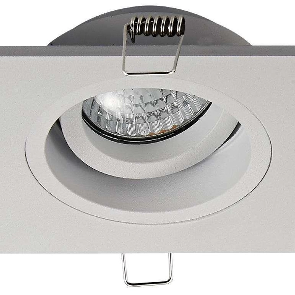 Lampa podtynkowa Chuck metalowy wpust salonowy biały