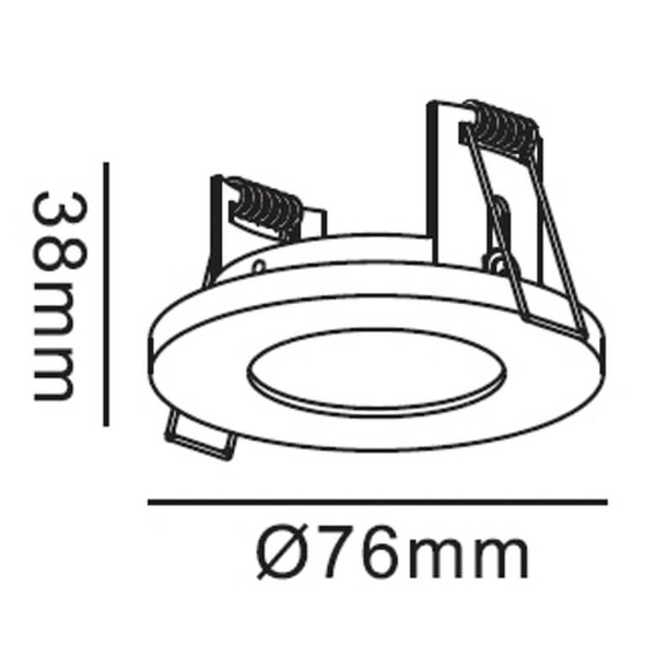 Wpuszczana LAMPA sufitowa LAGOS LP-440/1RS WH Light Prestige podtynkowa OPRAWA oczko do zabudowy IP65 białe