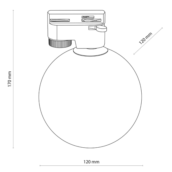 Oprawa systemu szynowego 1-fazowego Tracer 4924 TK Lighting kula bursztynowa