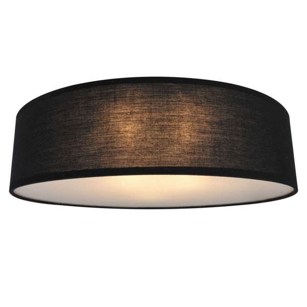 Lampa sufitowa CLARA CL12029-D30-BK okrągła klasyczna abażurowa czarna