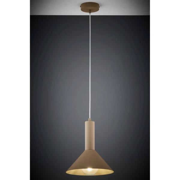 Wisząca lampa stożek VITRUM kaszmirowa 1xE27 nad stół 41544