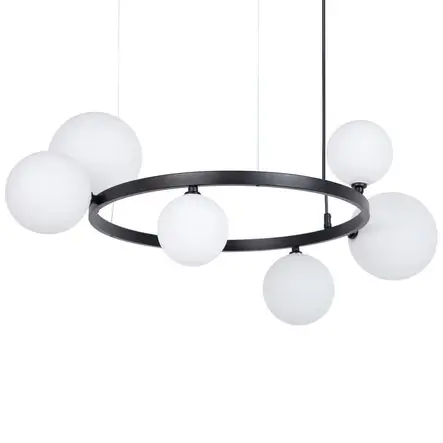 Kulista lampa wisząca Bolero 41319 molekuły białe czarne