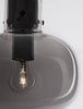 Wisząca lampa industrialna Padre kulista czarna przydymiona