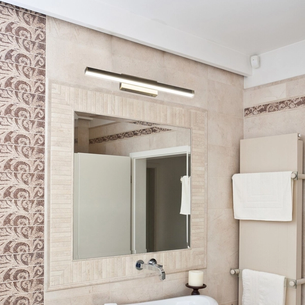 Łazienkowa LAMPA kinkiet JOHN 6130 Rabalux metalowa OPRAWA ścienna belka LED 18W 4000K IP44 brązowa biała