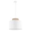 Skandynawska lampa wisząca Duo 1856 tuba z naturalnej juty biały