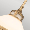 Szklana lampa wisząca retro Amelia HK-AMELIA-P-S-HB mosiądz biały