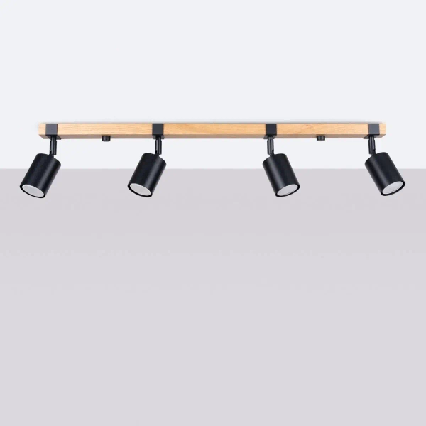 Lampa sufitowa na belce Fager SL.1346 Sollux do jadalni czarna