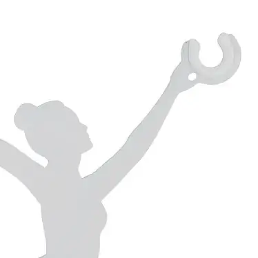 Regulujący przewody uchwyt BALLERINA 11800 metalowy biały