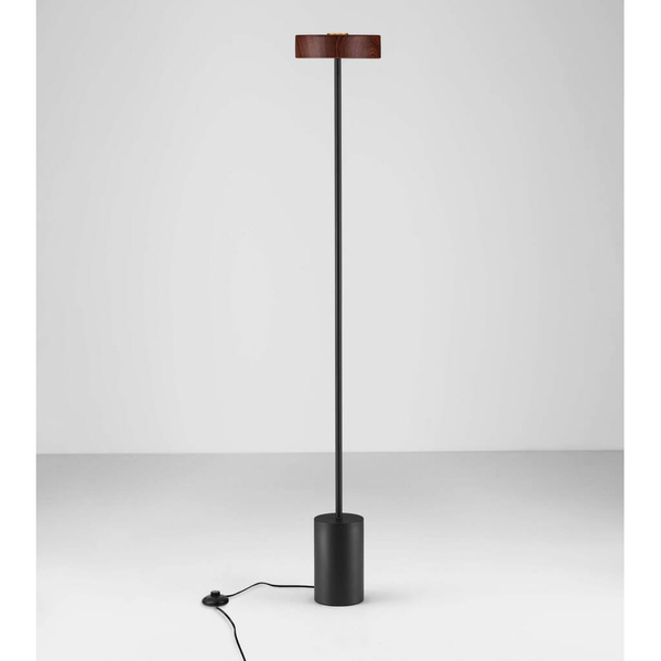 Metalowa lampa podłogowa VIRASORO LE44949 LED 17W 3000K brązowa czarna