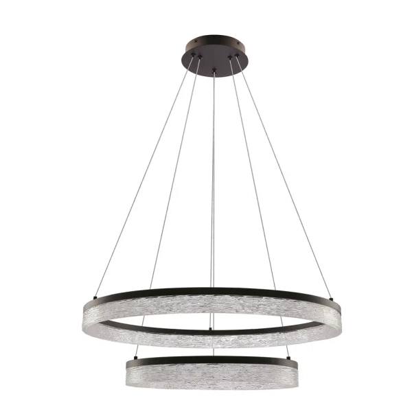 Lampa wisząca glamour Frozi 32-35561 LED 38W 3000K pierścienie czarna