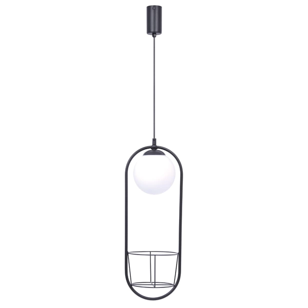 Zwis nad wyspę PLANT 5003 Zumaline kula kwietnik czarny biały