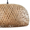 Lampa wisząca bambusowa Korfu 329110 do sypialni brązowa czarna