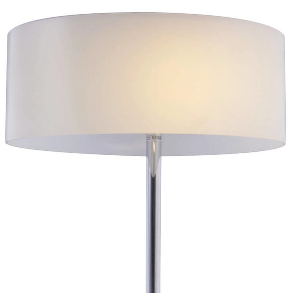 Biurkowa LAMPKA stojąca DRS8006/1D 8C Elem nocna LAMPA loftowa metalowa chrom biała