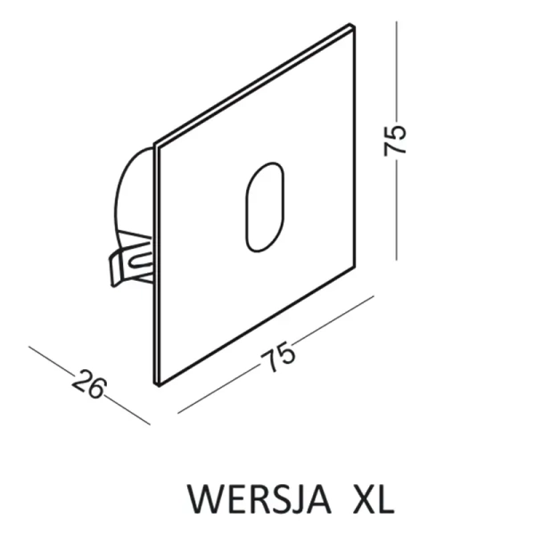 Lampa ledowa schodowa Lesel 001 XL 100102108 Elkim 1W 3000K srebrne
