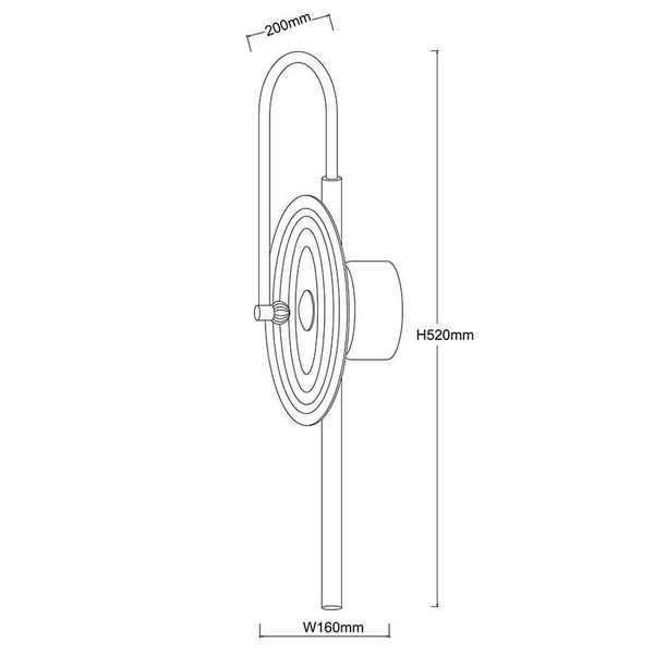 Nowoczesny kinkiet ścienny Plato LP-0301/1W TR LED 6W 3000-6000K złoty
