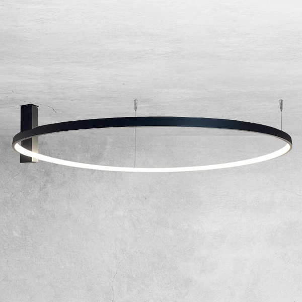 Nasufitowa lampa metalowa Agari 1340 LED 54W 3000K czarny ring