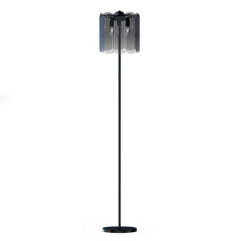 Stojąca Lampa podłogowa Nira ML3523-3-EBCN szkło przydymiony czarny