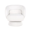 Tapicerowany fotel obrotowy Senan S4565 WHITE FURRY Richmond Interiors biały