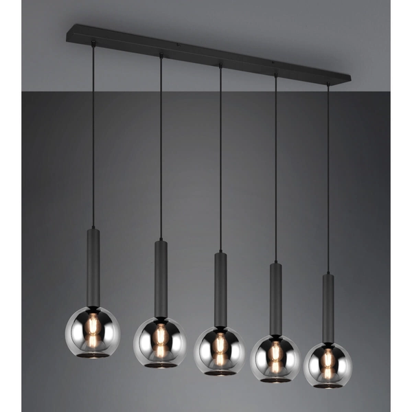 Zawieszana lampa na belce CLAYTON 310300532 Trio balls czarny