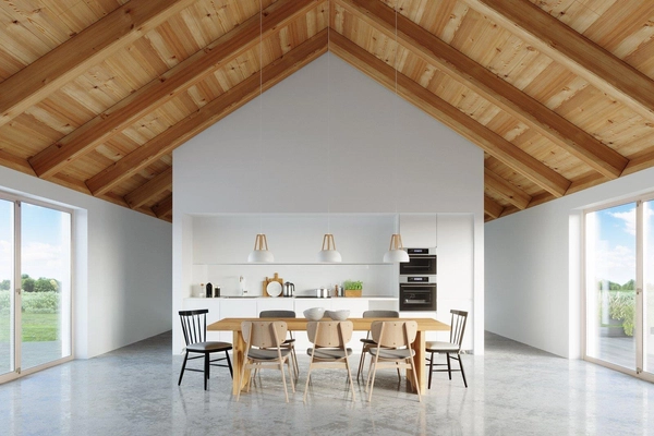 LAMPA wisząca SL.0388 metalowa OPRAWA okrągły ZWIS rustykalny drewno biały