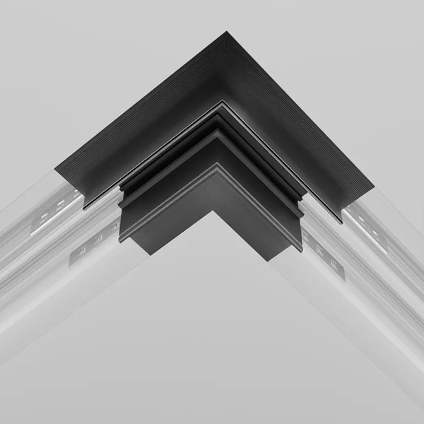 Kątowy łącznik do szyn magnetycznych Exility TRA034CL-42.12B czarny