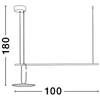 Zwisająca lampa sypialniana ACACHI LE44523 LED 22W 3000K czarna