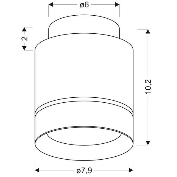 Industrialna lampa sufitowa 2275918 Candellux LED 12W 4000K downlight biały