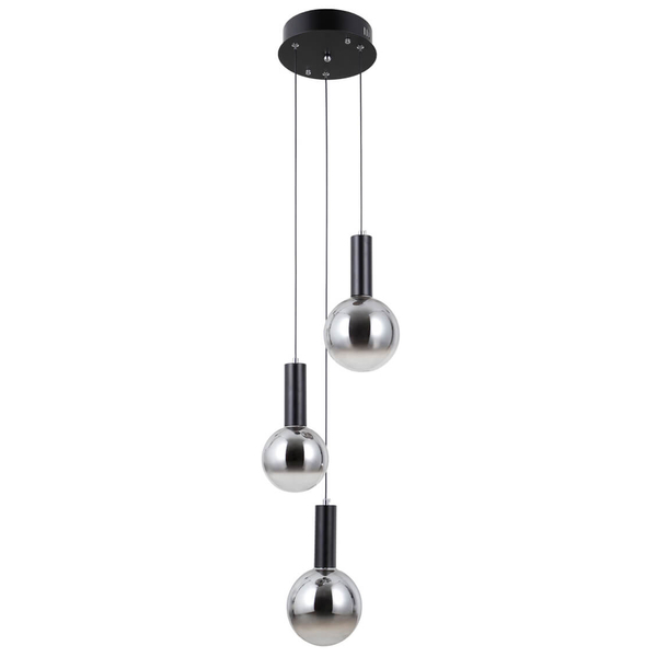 Lampa wisząca Strela PND-34378-3S-BK LED 45W 3000K czarny przydymiony