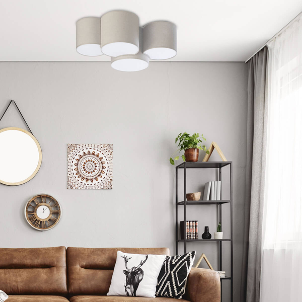 Ekologiczna lampa sufitowa Mona 6592 TK Lighting tuby do salonu szare