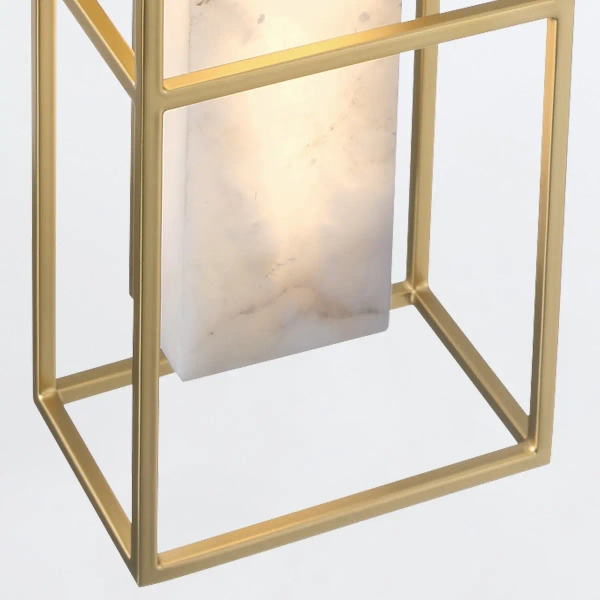 Lampa ścienna QN-BLAKLEY-M-BG LED 13W 3000K IP44 prostokąt złoty