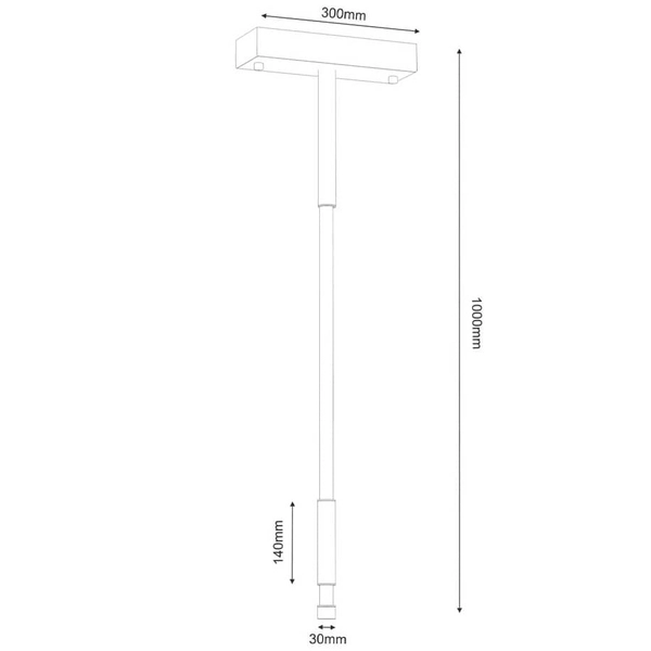 Wisząca lampa futurystyczna ALHA 9069 Shilo LED 15W LED 3000K czarna