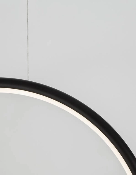 Lampa wisząca ring Fria LE41394 Luces Exclusivas kula LED 256W 3000K czarna