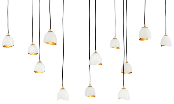 Lampa wisząca sufitowa QN-NULA-12P pająk zwisy białe