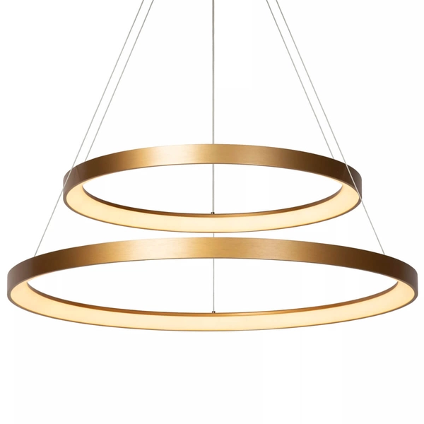 Sypialniana lampa wisząca Vidal LED 92W 2700K złote pierścienie
