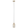 Nowoczesna lampa wisząca Alma PND-40668-1-HBR szklana złoty przezroczysty
