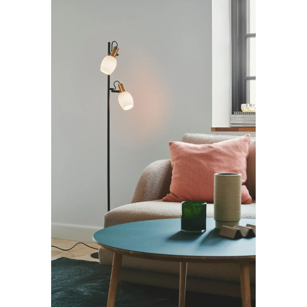 Lampa podłogowa regulowana Arild 2312324003 do czytania czarny mosiądz