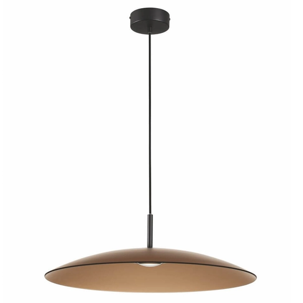 Lampa zwisająca PECA LE44272 LED 17W 3000K dysk czarna brązowa