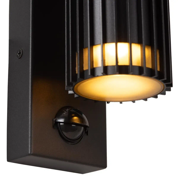 Ścienna lampa ogrodowa góra-dół Timbala 11839/02/30 cylindryczny IP44 czarny