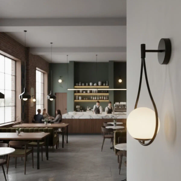 Kinkiet ścienny art deco DROP ST-F079 biały czarny szklany metalowy G9 klosz do sypialni