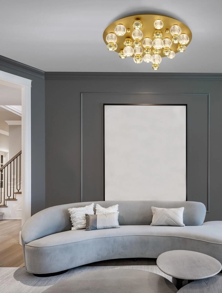 Nowoczesna lampa sufitowa Ponce do jadalni LED 86W złota