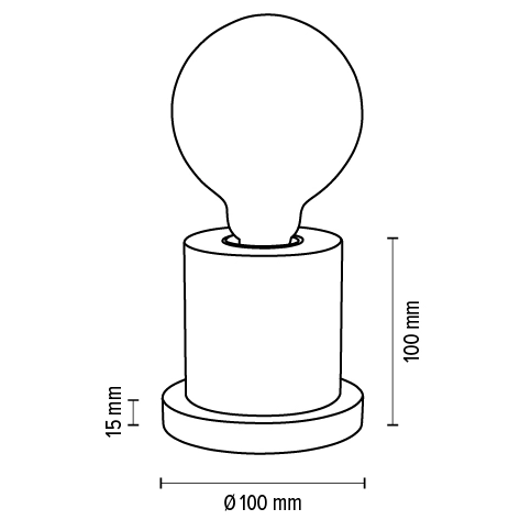 Stołowa lampa TASSE 7392176 loftowa okrągła biurkowa orzech