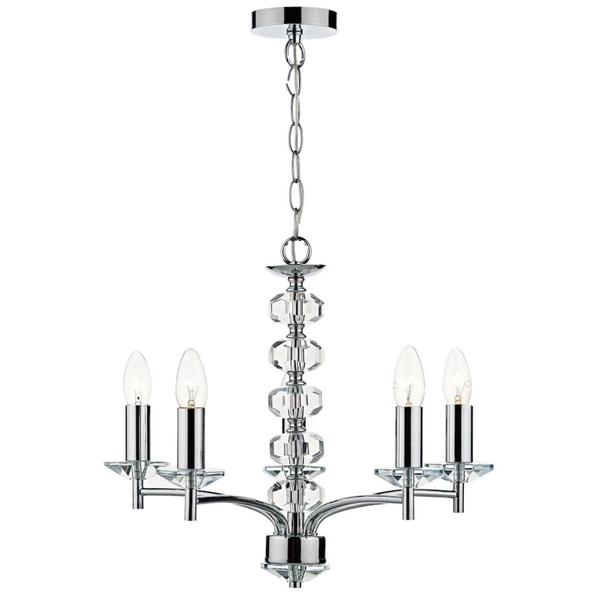 Żyrandol kryształ pałacowy Oleana OLE0550 Dar Lighting świecznik chrom