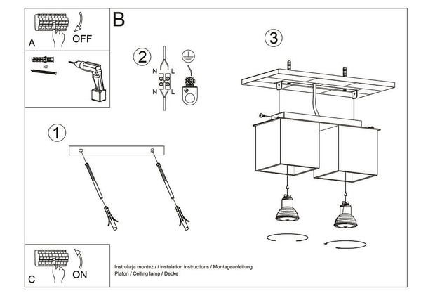 Downlight LAMPA sufitowa SL.0064 metalowa OPRAWA kostki szare