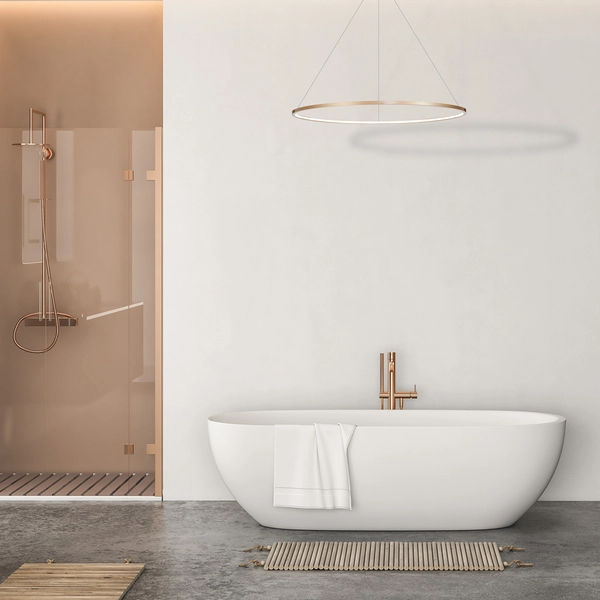 Lampa wisząca pierścieniowa Saturno ML8865 Milagro LED 65W 4000K ring IP44 złoty