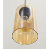Szklana lampa wisząca Bistro 31-00569 do przedpokoju brązowa czarna