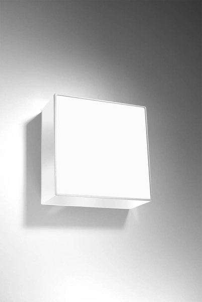 Kinkiet LAMPA ścienna SL.0144 kwadratowa OPRAWA sufitowy plafon biały