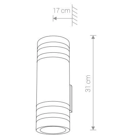 Kinkiet LAMPA elewacyjna SIERRA 4422 Nowodvorski ścienna OPRAWA zewnętrzna do ogrodu IP54 tuba outdoor czarna