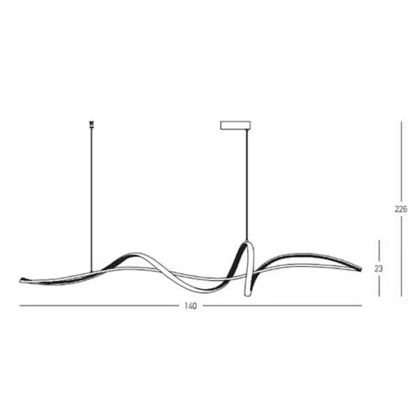 Wisząca lampa spirala 23109 LED 27W 3000K do salonu czarny