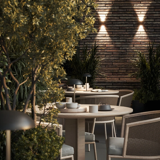 Lampka zewnętrzna stolikowa MROOM 26576-M930-D9-TD-12 czarna LED 4W 3000K dotykowa